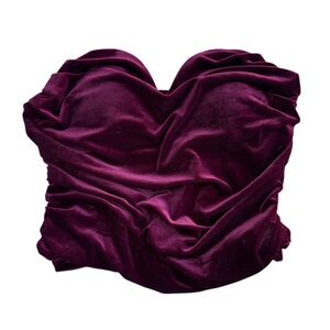 Express Velvet Bandeau in Deep Purple